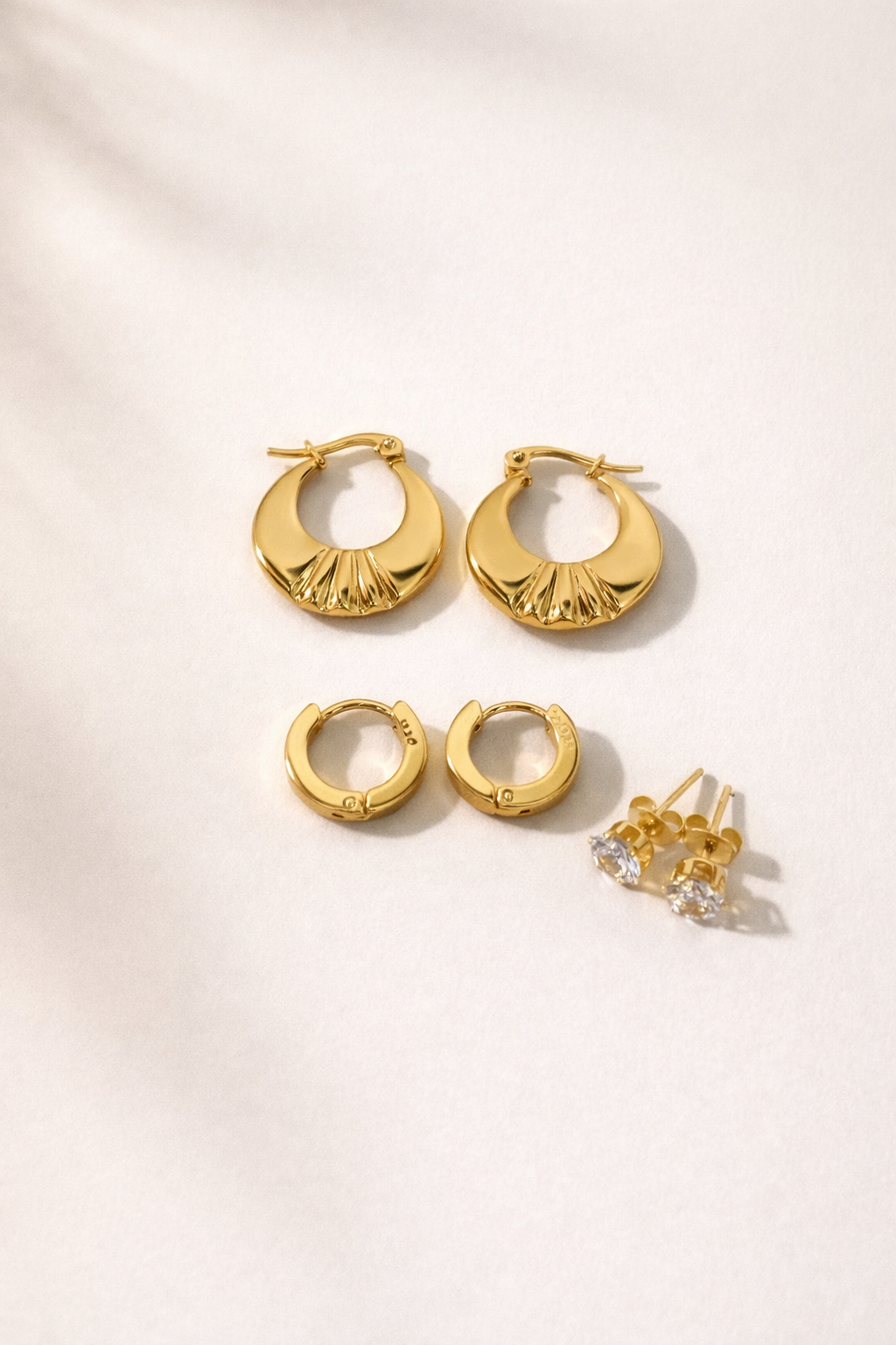 The Everyday Gold Hoop Set (Set of 3) - Combo