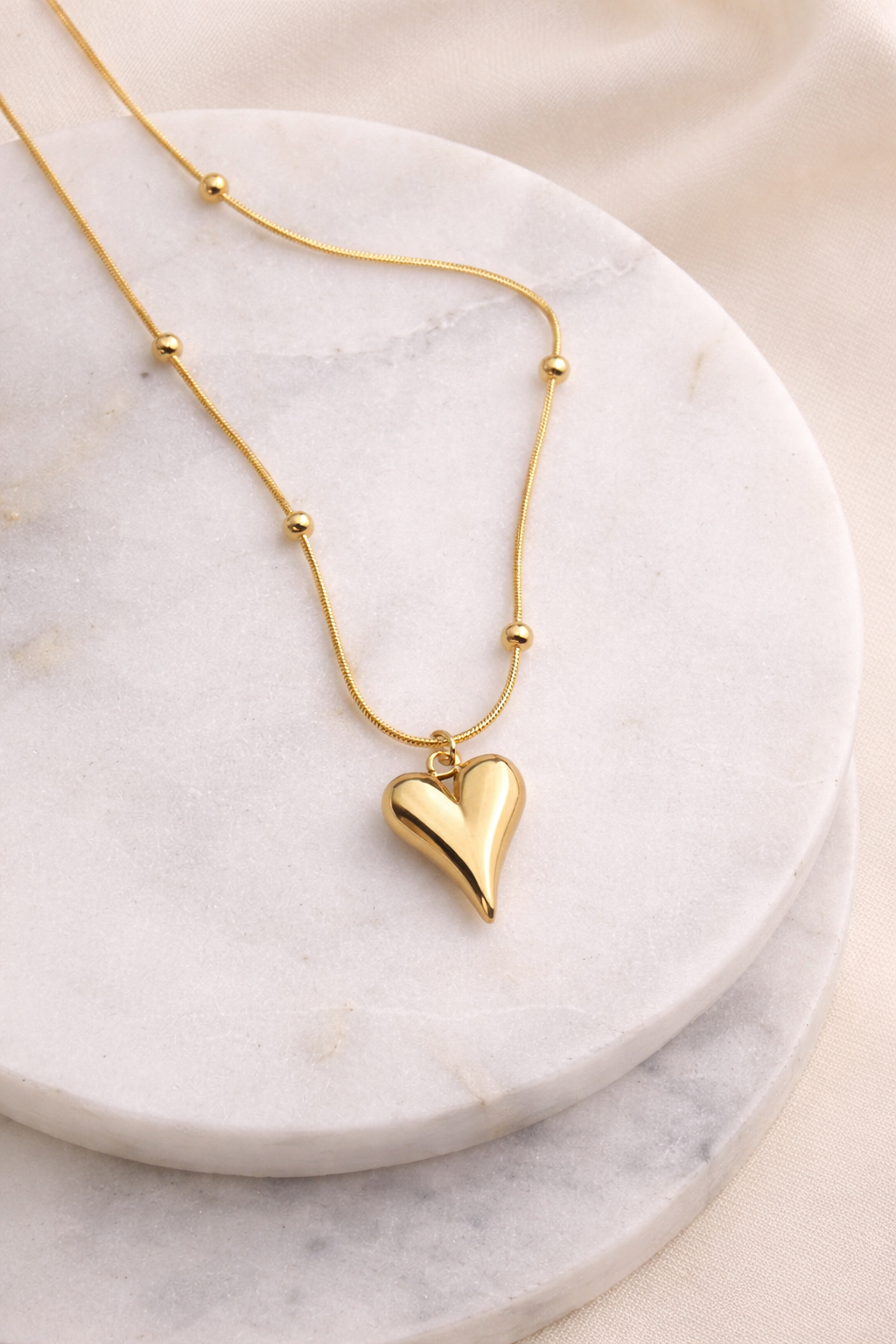 Soft Heart Necklace - Anti-Tarnish Stainless Steel