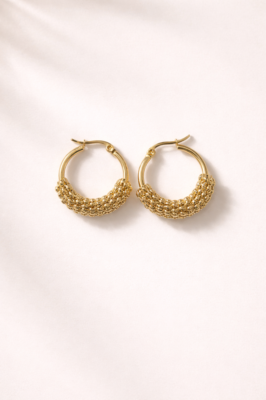 Woven Gold Hoops