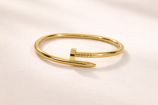 Golden Nail Cuff - Stainless Steel