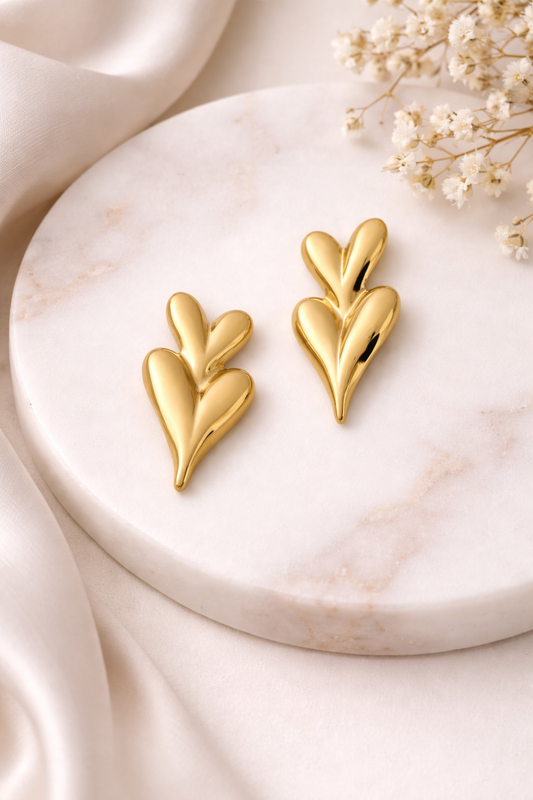 Twinhearts Studs- Stainless Steel