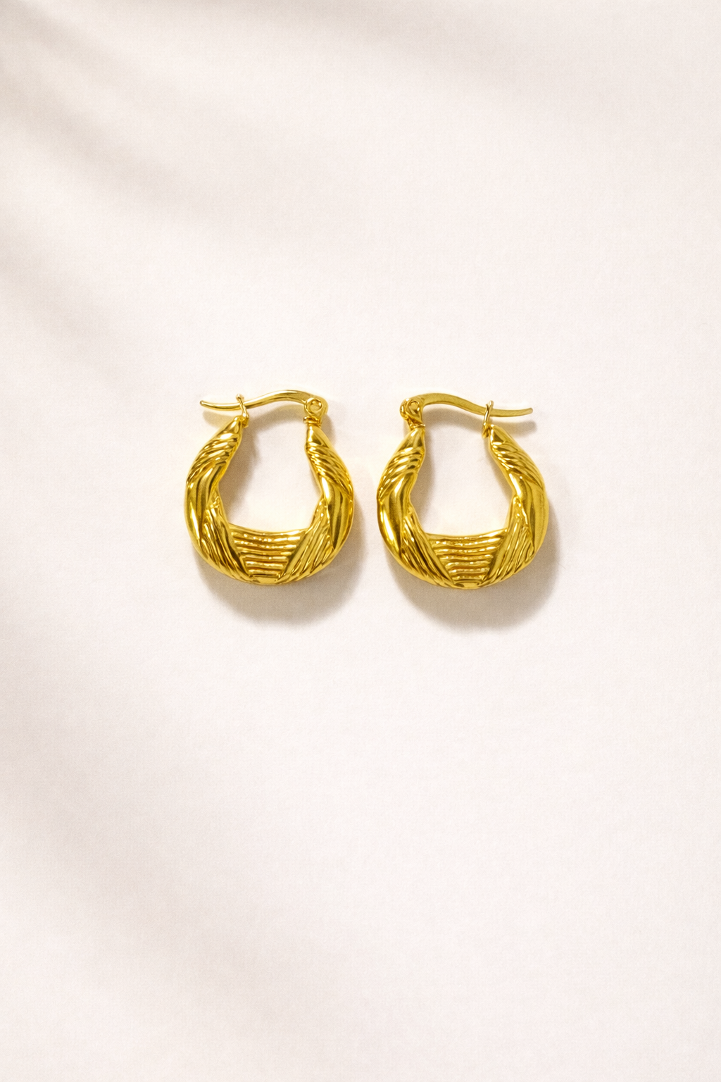 Contour Hoops - Gold Finish Stainless Steel